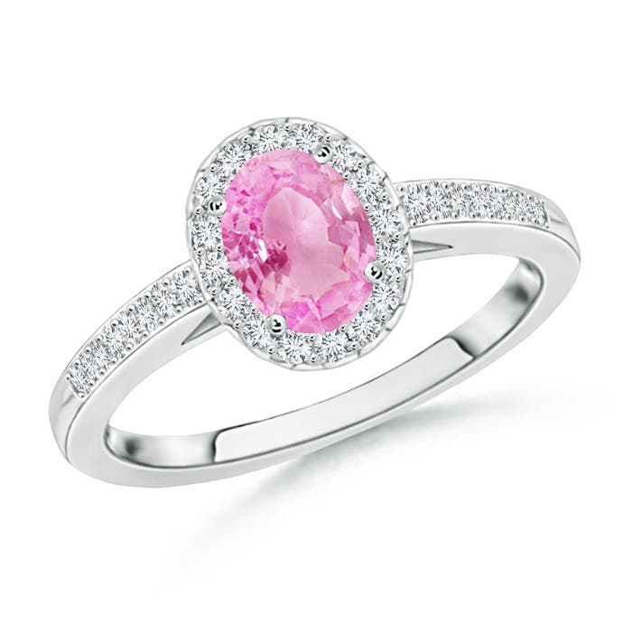 A - Pink Sapphire / 0.76 CT / 14 KT White Gold