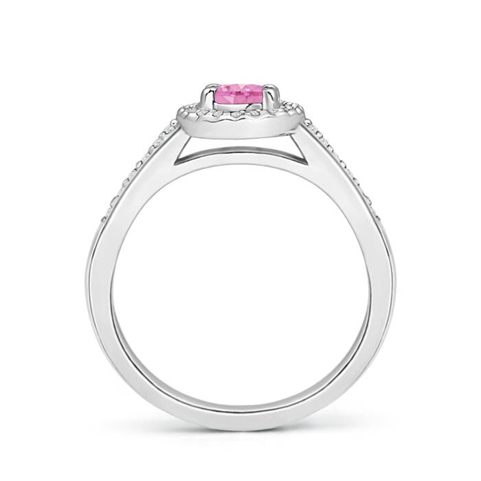 A - Pink Sapphire / 0.76 CT / 14 KT White Gold