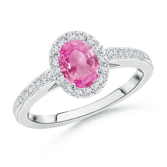 AA - Pink Sapphire / 0.76 CT / 14 KT White Gold