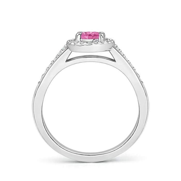 AA - Pink Sapphire / 0.76 CT / 14 KT White Gold