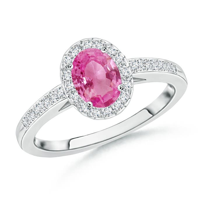 AAA - Pink Sapphire / 0.76 CT / 14 KT White Gold