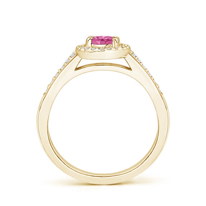 AAA - Pink Sapphire / 0.76 CT / 14 KT Yellow Gold