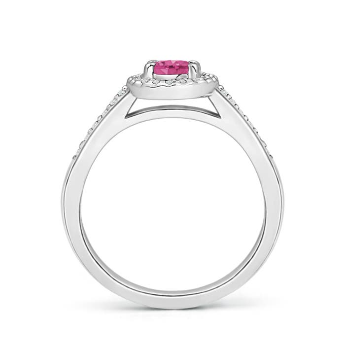 AAAA - Pink Sapphire / 0.76 CT / 14 KT White Gold