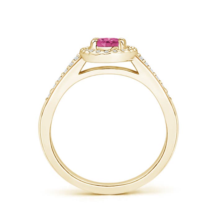 AAAA - Pink Sapphire / 0.76 CT / 14 KT Yellow Gold