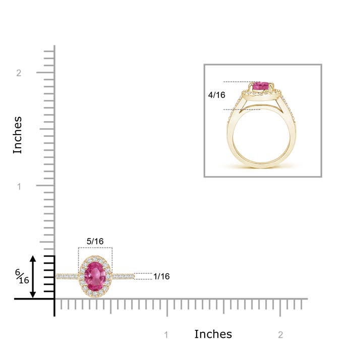 AAAA - Pink Sapphire / 0.76 CT / 14 KT Yellow Gold