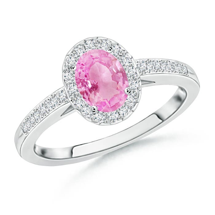 A - Pink Sapphire / 1.11 CT / 14 KT White Gold