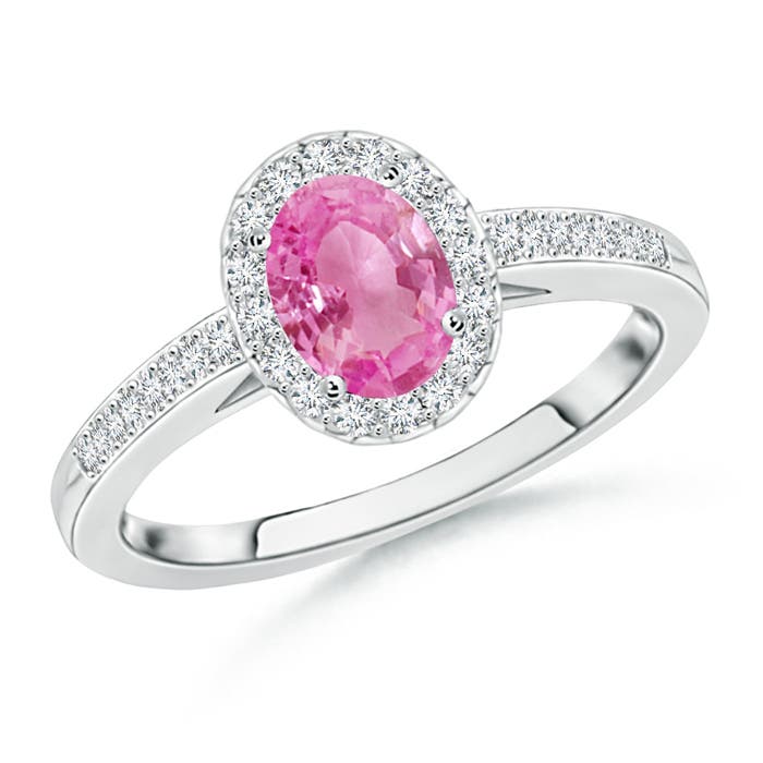 AA - Pink Sapphire / 1.11 CT / 14 KT White Gold