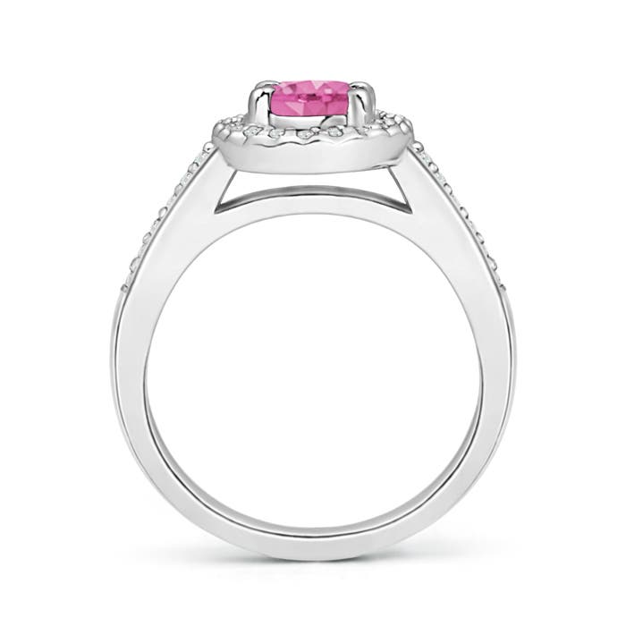 AA - Pink Sapphire / 1.11 CT / 14 KT White Gold