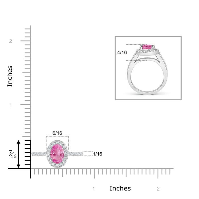 AA - Pink Sapphire / 1.11 CT / 14 KT White Gold