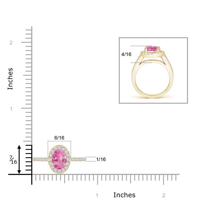 AA - Pink Sapphire / 1.11 CT / 14 KT Yellow Gold