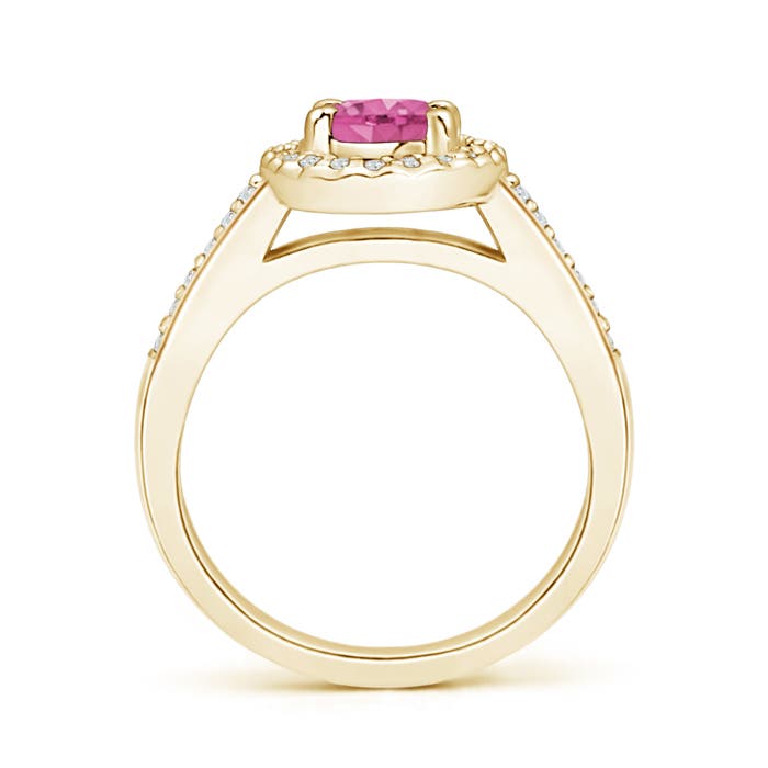 AAA - Pink Sapphire / 1.11 CT / 14 KT Yellow Gold