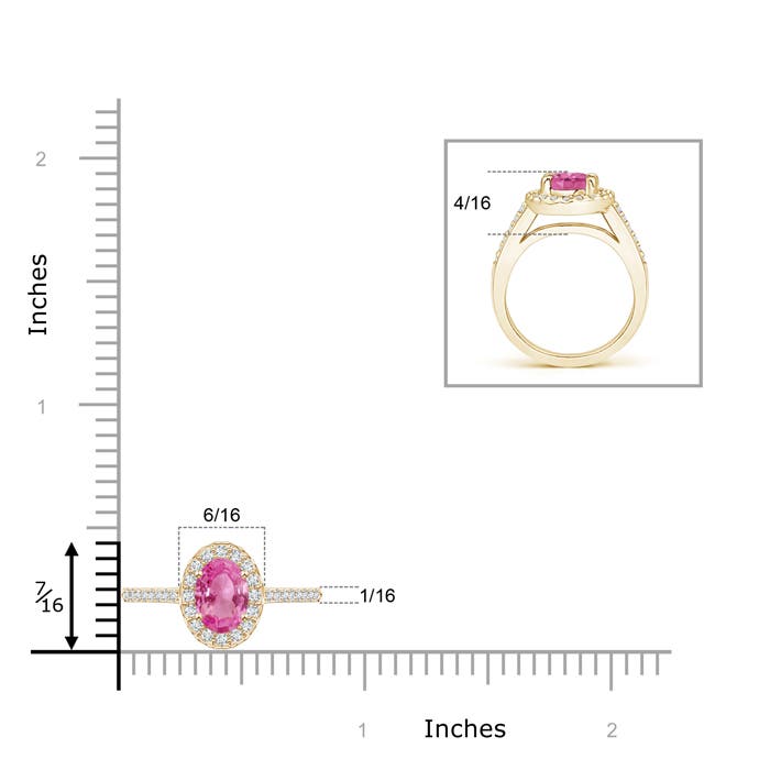 AAA - Pink Sapphire / 1.11 CT / 14 KT Yellow Gold