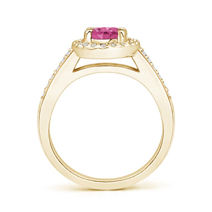 AAAA - Pink Sapphire / 1.11 CT / 14 KT Yellow Gold