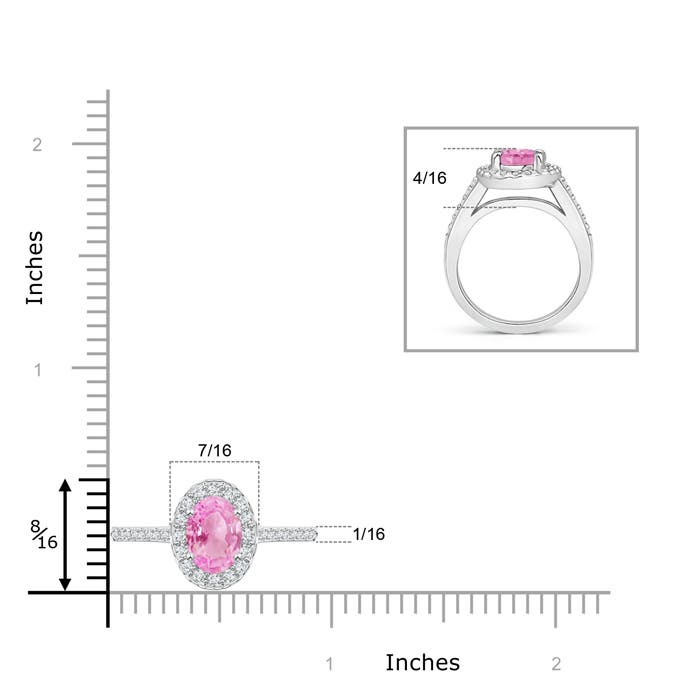 A - Pink Sapphire / 1.77 CT / 14 KT White Gold