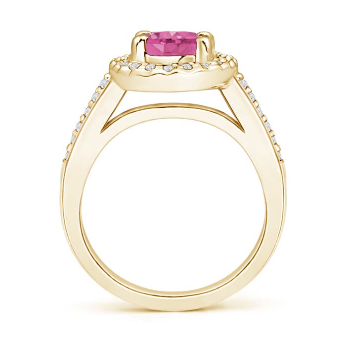 AAA - Pink Sapphire / 1.77 CT / 14 KT Yellow Gold