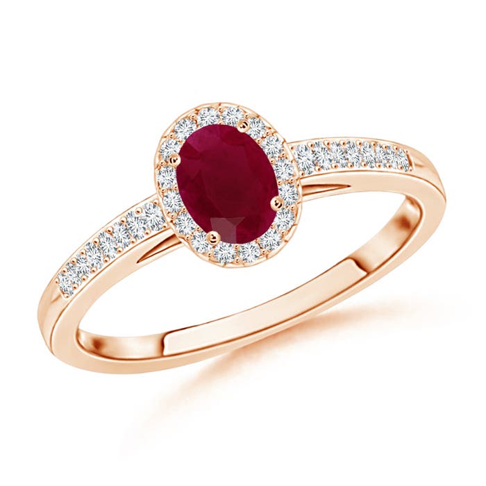 A - Ruby / 0.41 CT / 14 KT Rose Gold