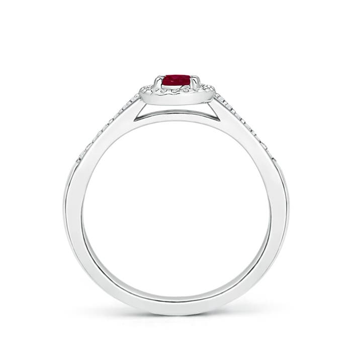 A - Ruby / 0.41 CT / 14 KT White Gold