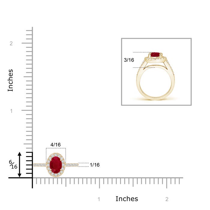 AA - Ruby / 0.41 CT / 14 KT Yellow Gold