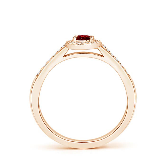 AAAA - Ruby / 0.41 CT / 14 KT Rose Gold