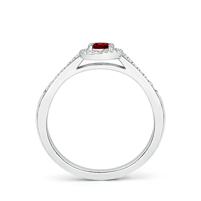 AAAA - Ruby / 0.41 CT / 14 KT White Gold