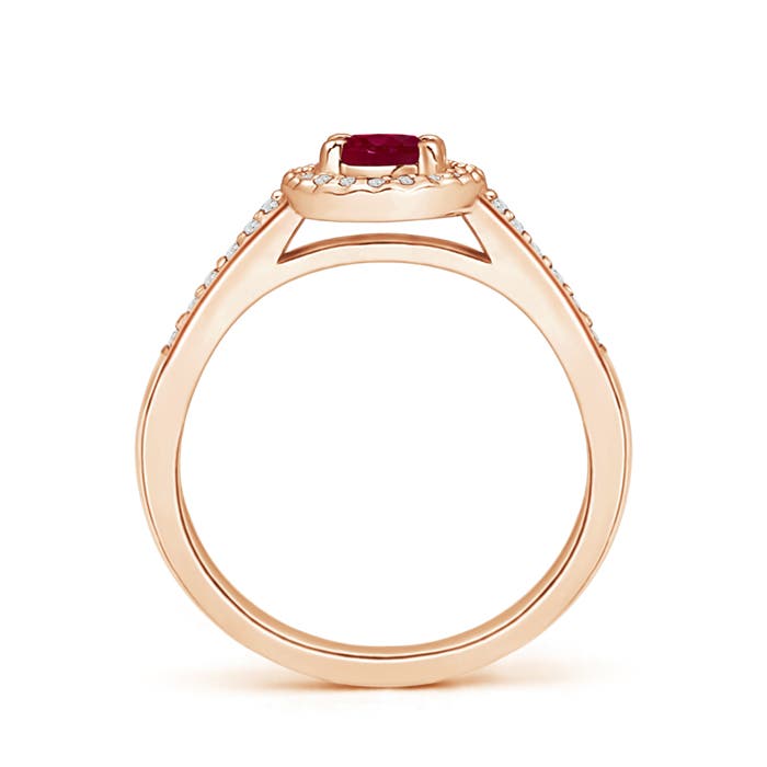 A - Ruby / 0.81 CT / 14 KT Rose Gold