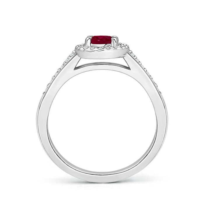 A - Ruby / 0.81 CT / 14 KT White Gold