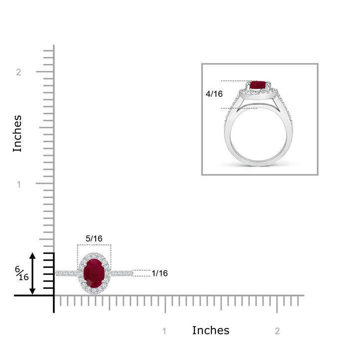 A - Ruby / 0.81 CT / 14 KT White Gold