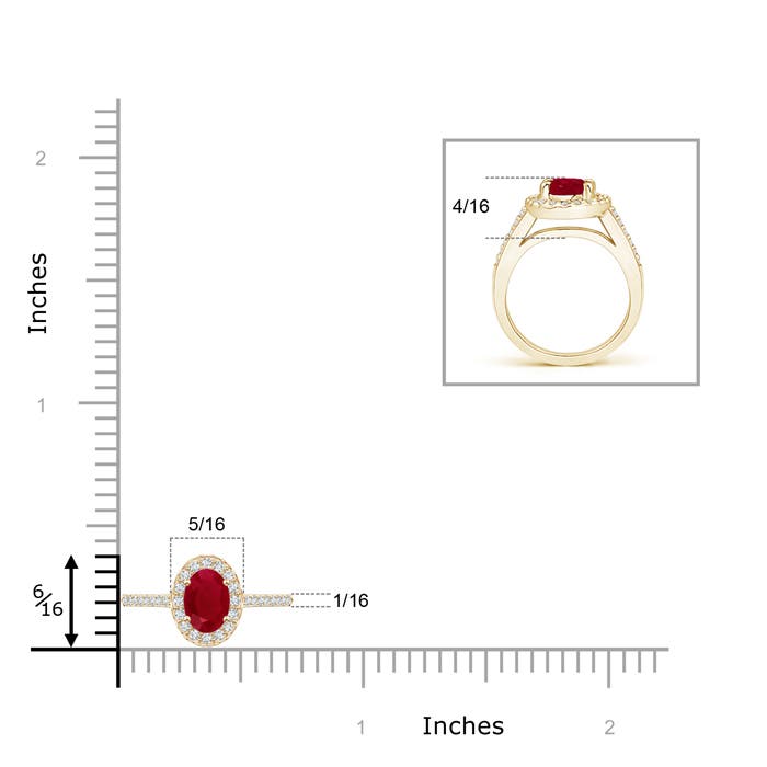 AA - Ruby / 0.81 CT / 14 KT Yellow Gold