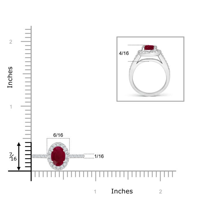 A - Ruby / 1.26 CT / 14 KT White Gold