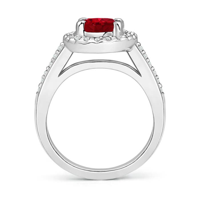 AAA - Ruby / 1.57 CT / 14 KT White Gold