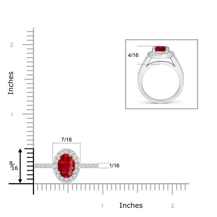 AAA - Ruby / 1.57 CT / 14 KT White Gold