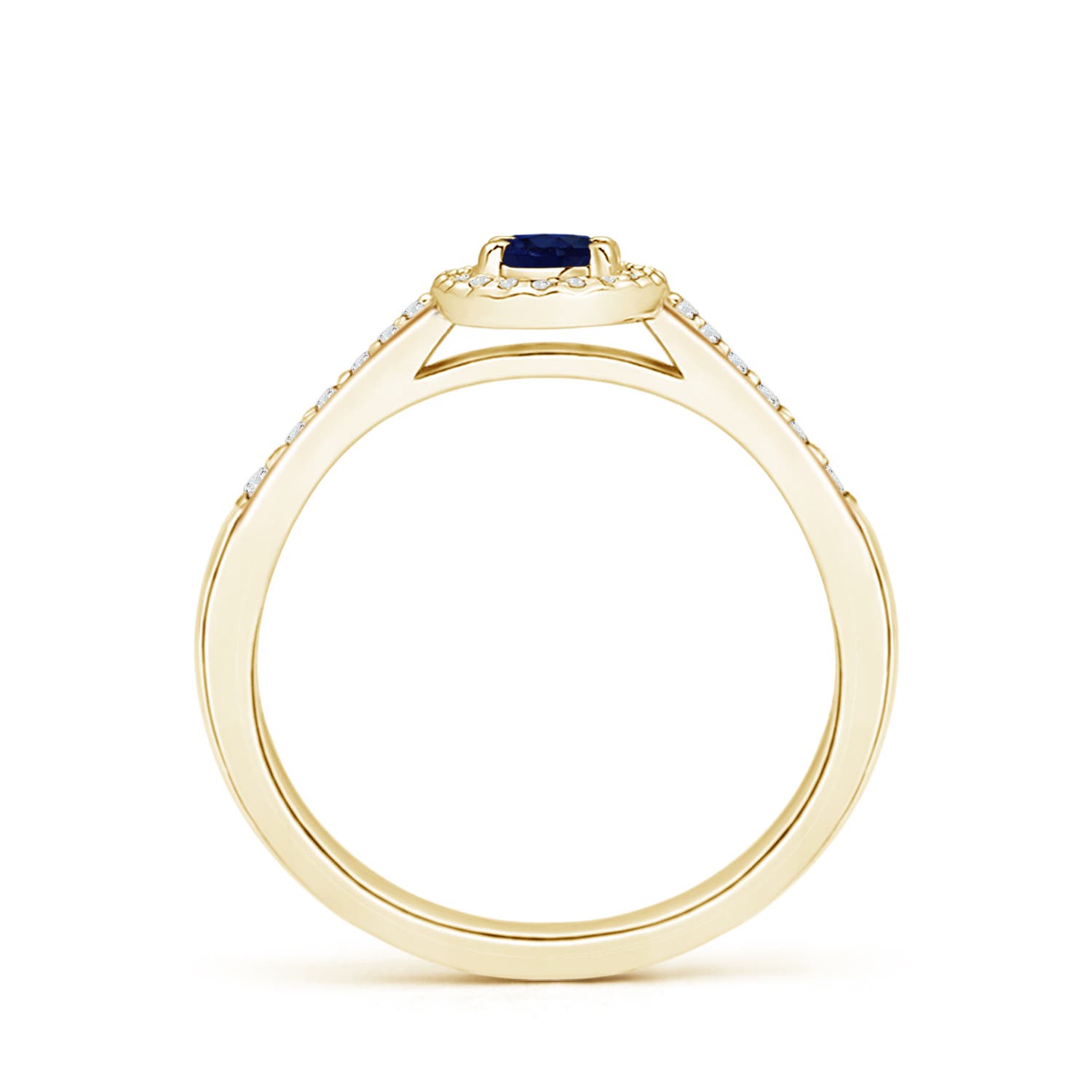 A - Blue Sapphire / 0.46 CT / 14 KT Yellow Gold