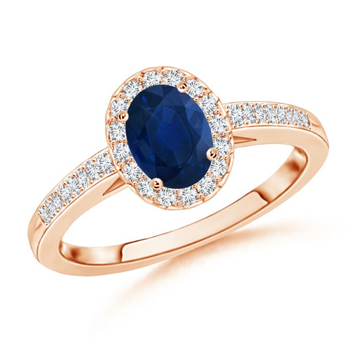 AA - Blue Sapphire / 0.81 CT / 14 KT Rose Gold