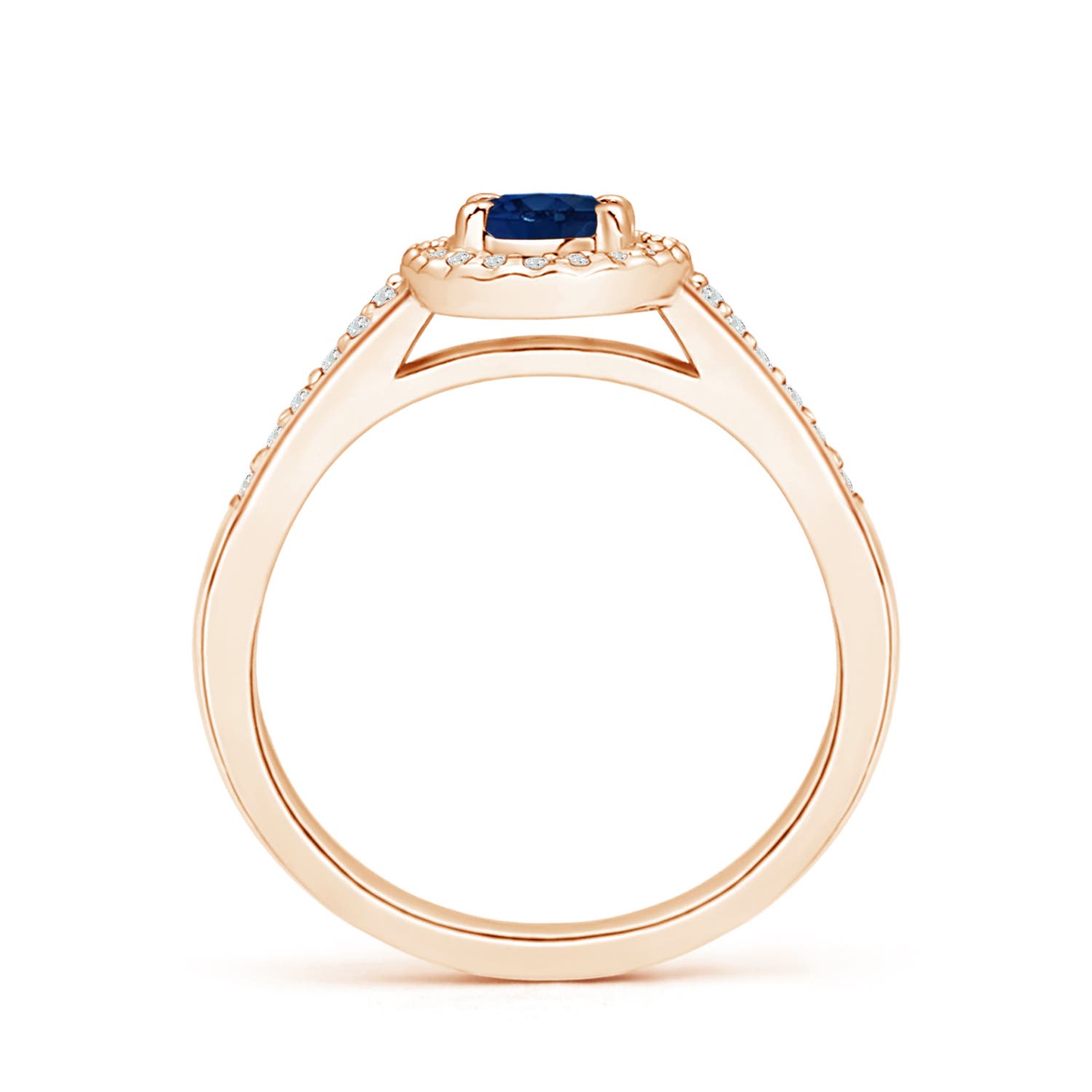 AA - Blue Sapphire / 0.81 CT / 14 KT Rose Gold