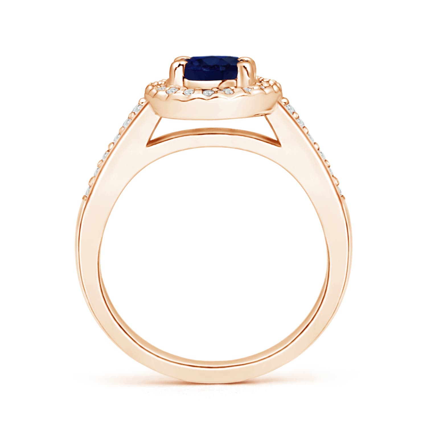 A - Blue Sapphire / 1.11 CT / 14 KT Rose Gold