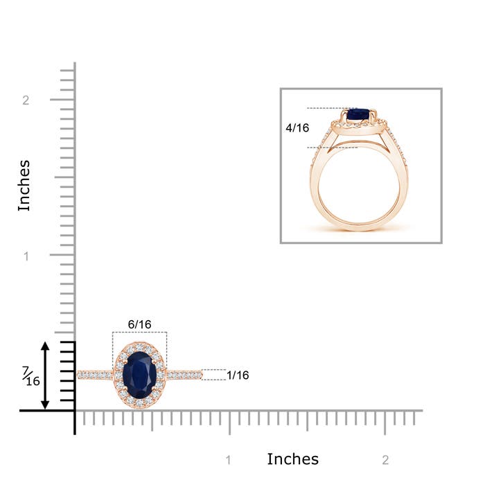 A - Blue Sapphire / 1.11 CT / 14 KT Rose Gold