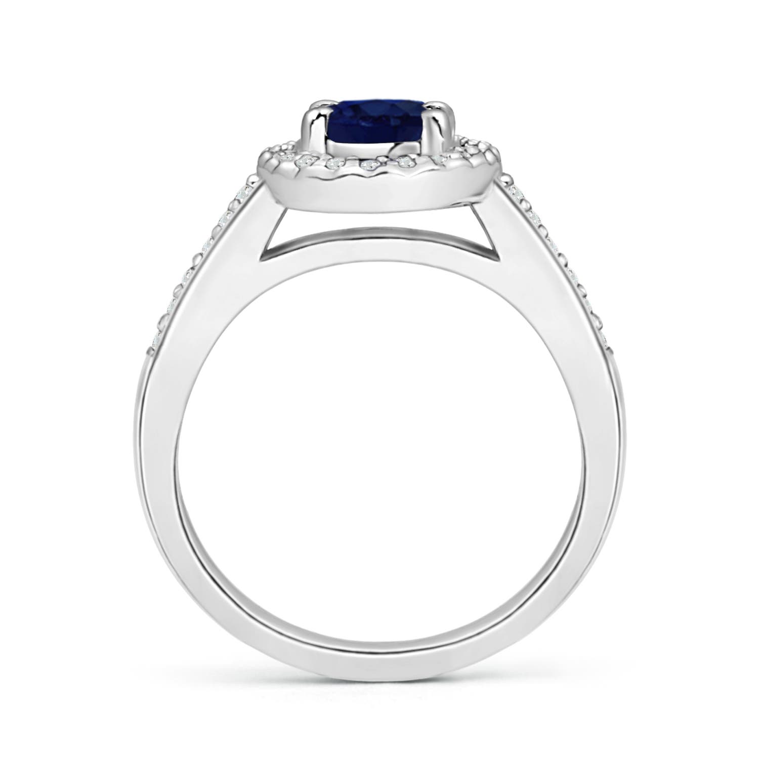 A - Blue Sapphire / 1.11 CT / 14 KT White Gold