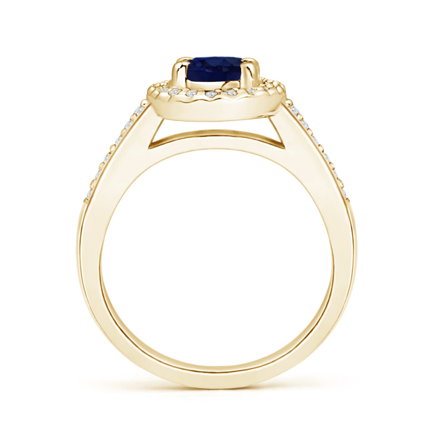 A - Blue Sapphire / 1.11 CT / 14 KT Yellow Gold