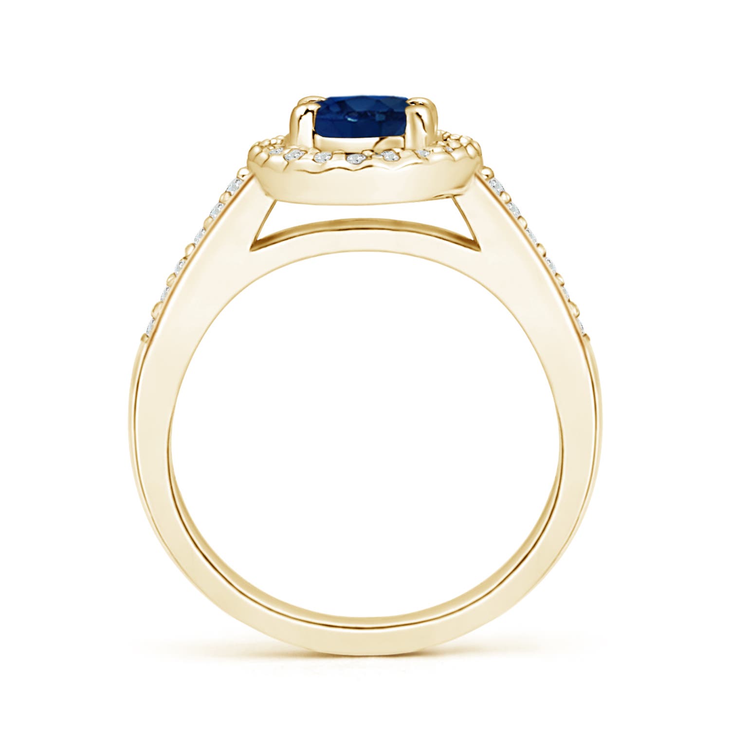 AA - Blue Sapphire / 1.11 CT / 14 KT Yellow Gold