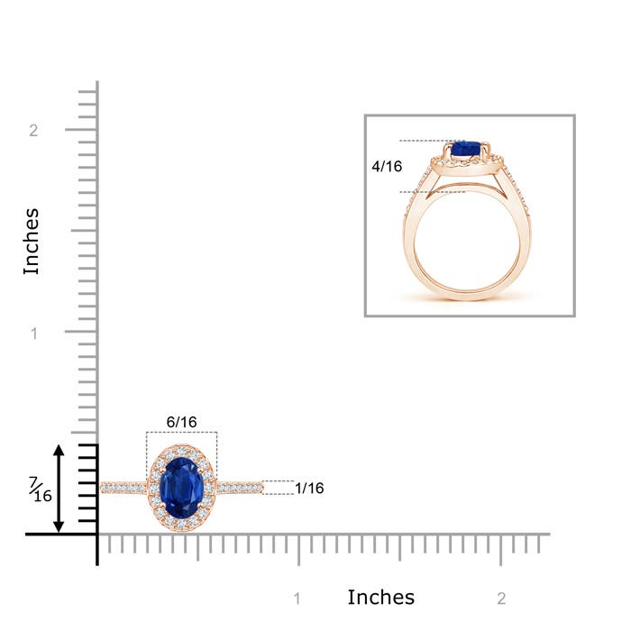 AAA - Blue Sapphire / 1.11 CT / 14 KT Rose Gold