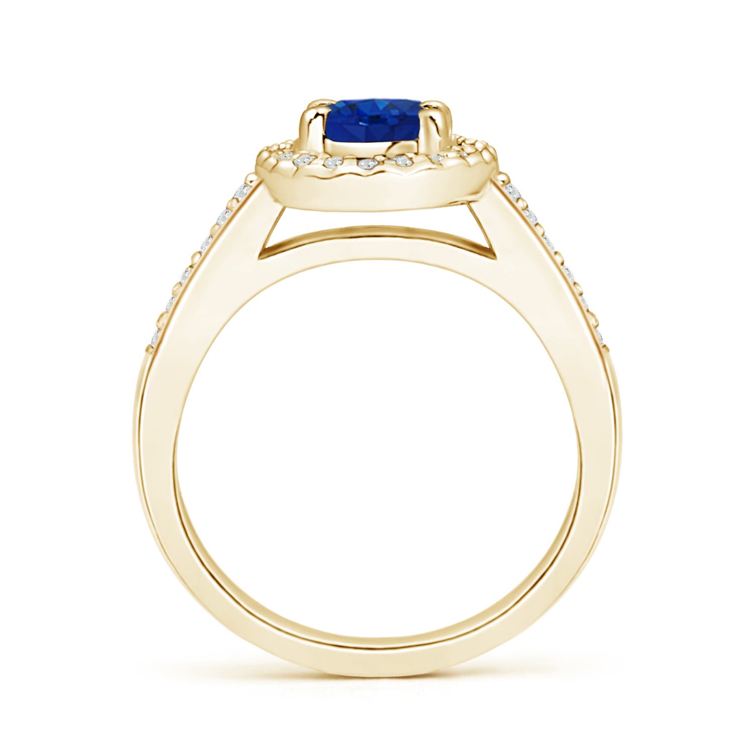 AAA - Blue Sapphire / 1.11 CT / 14 KT Yellow Gold