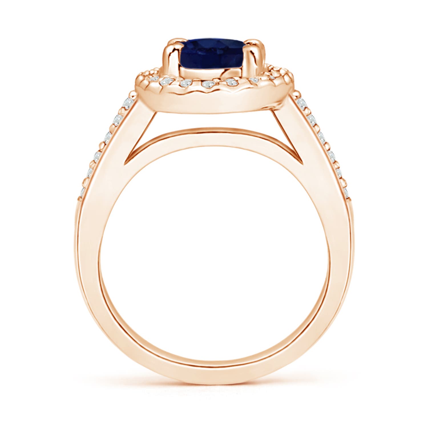 A - Blue Sapphire / 1.87 CT / 14 KT Rose Gold