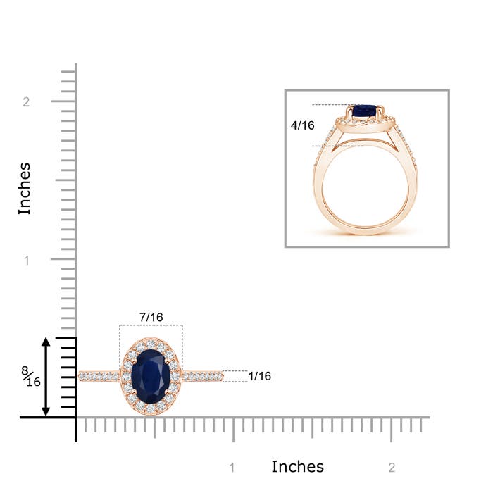 A - Blue Sapphire / 1.87 CT / 14 KT Rose Gold