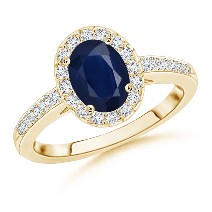 A - Blue Sapphire / 1.87 CT / 14 KT Yellow Gold