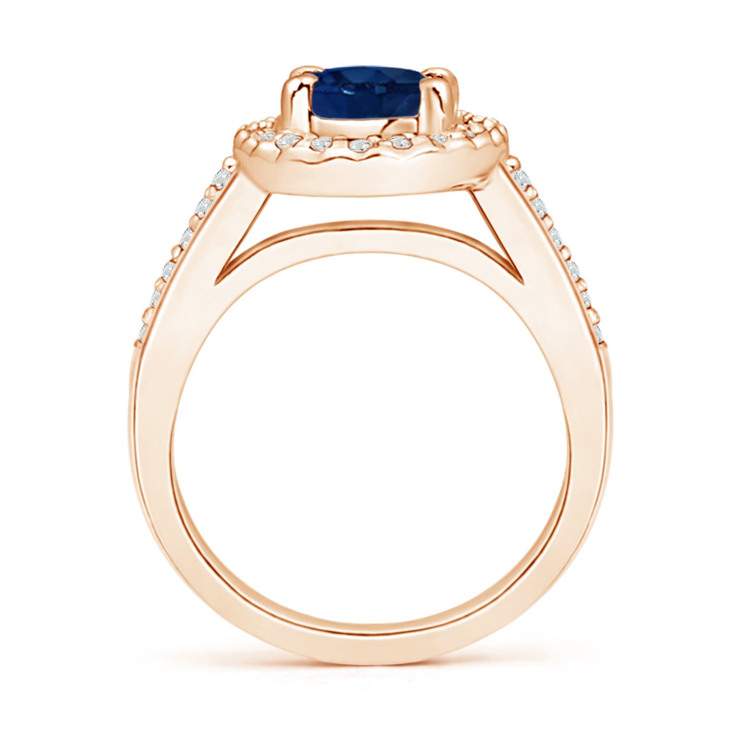 AA - Blue Sapphire / 1.87 CT / 14 KT Rose Gold