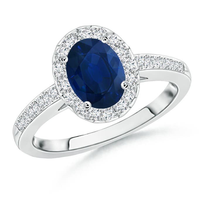 AA - Blue Sapphire / 1.87 CT / 14 KT White Gold