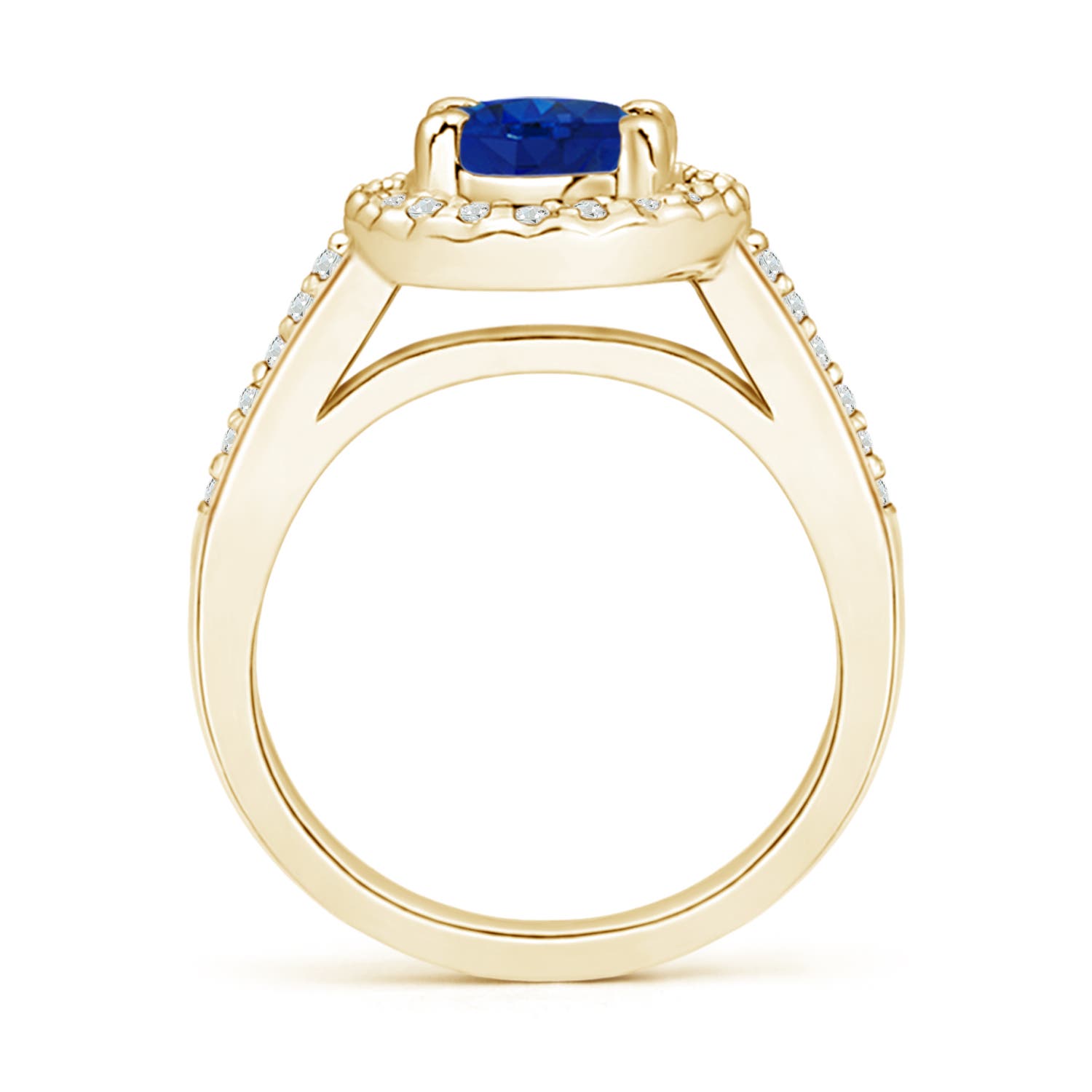 AAA - Blue Sapphire / 1.87 CT / 14 KT Yellow Gold