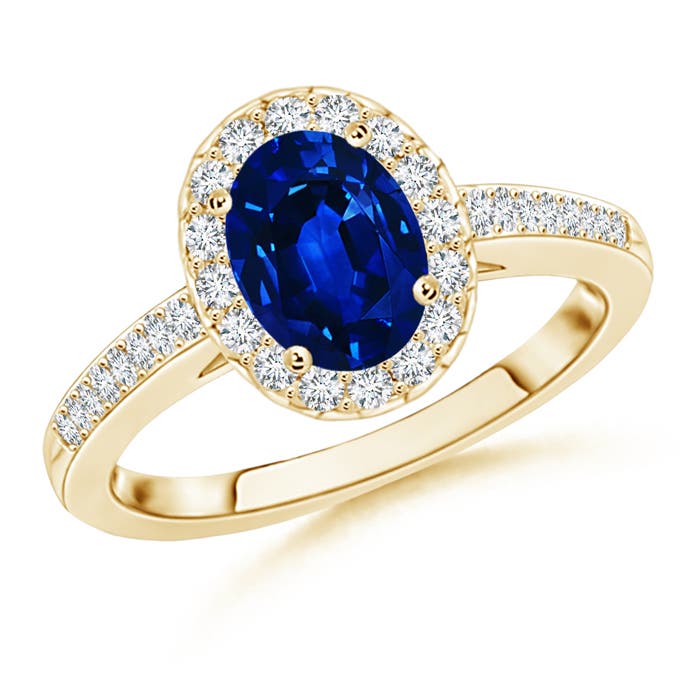 AAAA - Blue Sapphire / 1.87 CT / 14 KT Yellow Gold