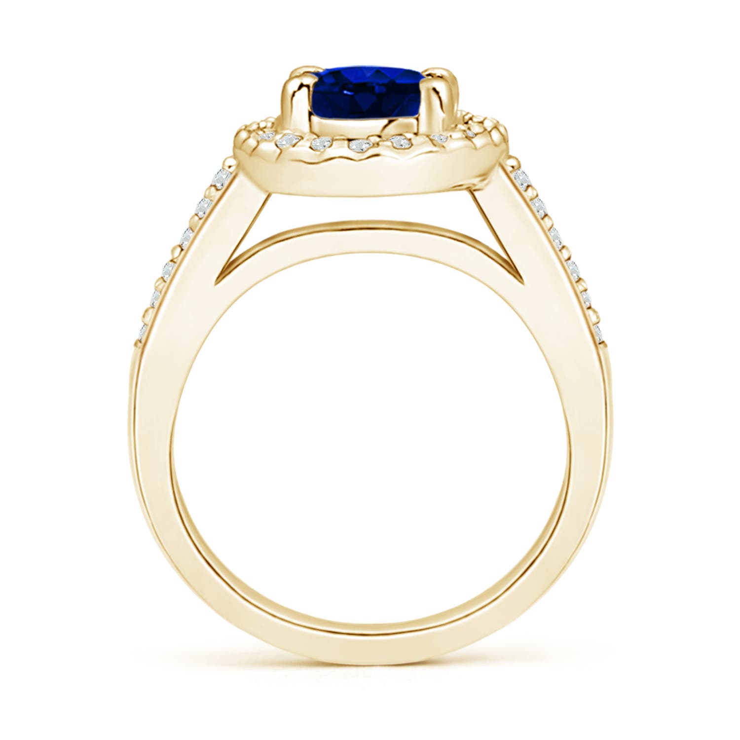 AAAA - Blue Sapphire / 1.87 CT / 14 KT Yellow Gold