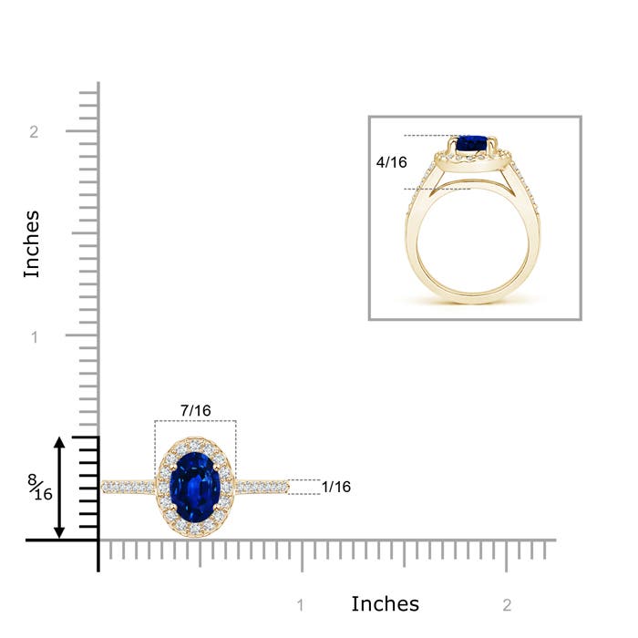 AAAA - Blue Sapphire / 1.87 CT / 14 KT Yellow Gold